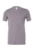 Bella + Canvas BC3001/3001 Mens Jersey Short Sleeve Crewneck T-Shirt Storm Grey Flat Front