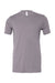 Bella + Canvas BC3001/3001C Mens Jersey Short Sleeve Crewneck T-Shirt Storm Grey Flat Front