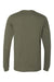 Bella + Canvas BC3501/3501 Mens Jersey Long Sleeve Crewneck T-Shirt Military Green Flat Back
