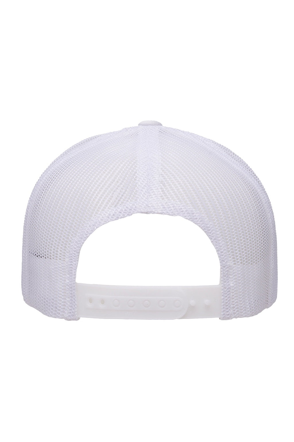 Yupoong Hats 6606 Mens Retro Snapback Trucker Hat White Flat Back