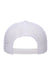 Yupoong Hats 6606 Mens Retro Snapback Trucker Hat White Flat Back
