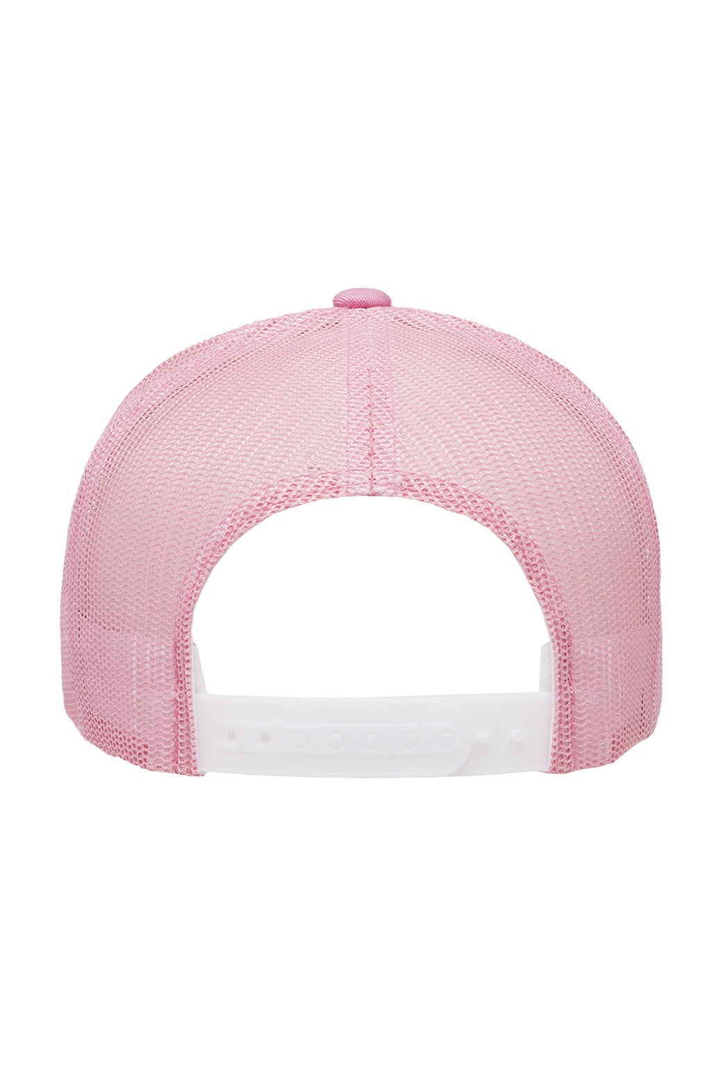 Yupoong Hats 6606 Mens Retro Snapback Trucker Hat Pink Flat Back