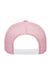 Yupoong Hats 6606 Mens Retro Snapback Trucker Hat Pink Flat Back