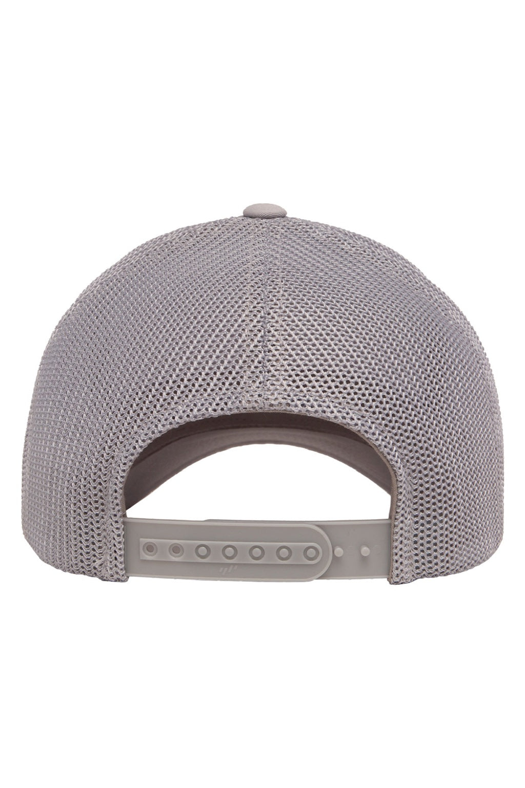 Yupoong Hats 6606 Mens Retro Snapback Trucker Hat Silver Grey Flat Back