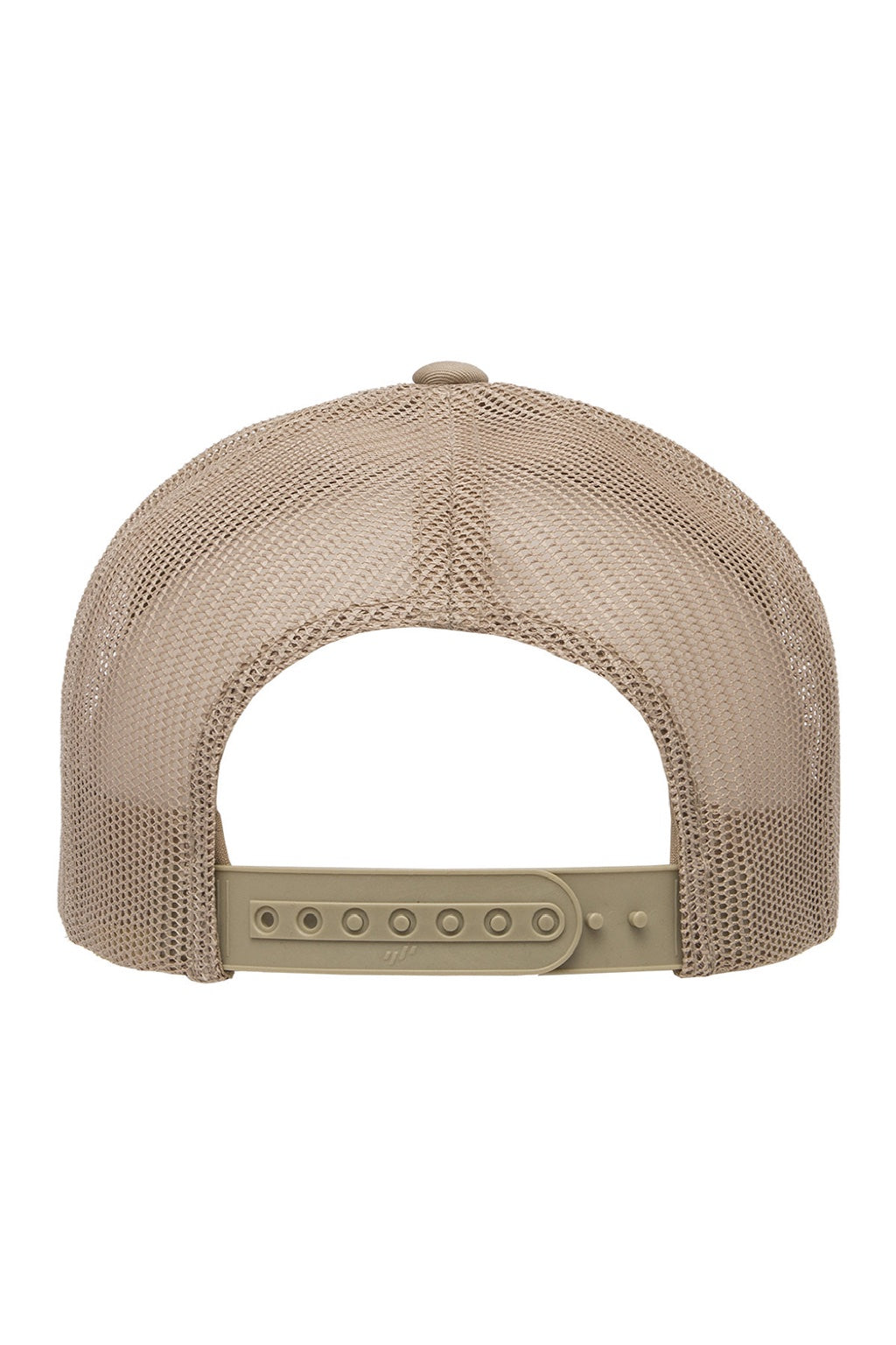 Yupoong Hats 6606 Mens Retro Snapback Trucker Hat Khaki Flat Back