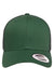Yupoong Hats 6606 Mens Retro Snapback Trucker Hat Evergreen Flat Front