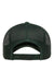 Yupoong Hats 6606 Mens Retro Snapback Trucker Hat Evergreen Flat Back