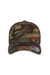 Yupoong Hats 6606 Mens Retro Snapback Trucker Hat Green Camo/Black Flat Front