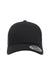 Yupoong Hats 6606 Mens Retro Snapback Trucker Hat Black Flat Front