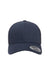 Yupoong Hats 6606 Mens Retro Snapback Trucker Hat Navy Blue Flat Front