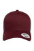 Yupoong Hats 6606 Mens Retro Snapback Trucker Hat Maroon/Grey Flat Front
