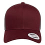 Yupoong Hats Mens Retro Snapback Trucker Hat - Maroon/Grey