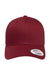 Yupoong Hats 6606 Mens Retro Snapback Trucker Hat Cranberry Red Flat Front