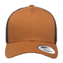 Yupoong Hats Mens Retro Snapback Trucker Hat - Caramel Brown/Black