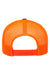 Yupoong Hats 6606 Mens Retro Snapback Trucker Hat Charcoal Grey/Neon Orange Flat Back