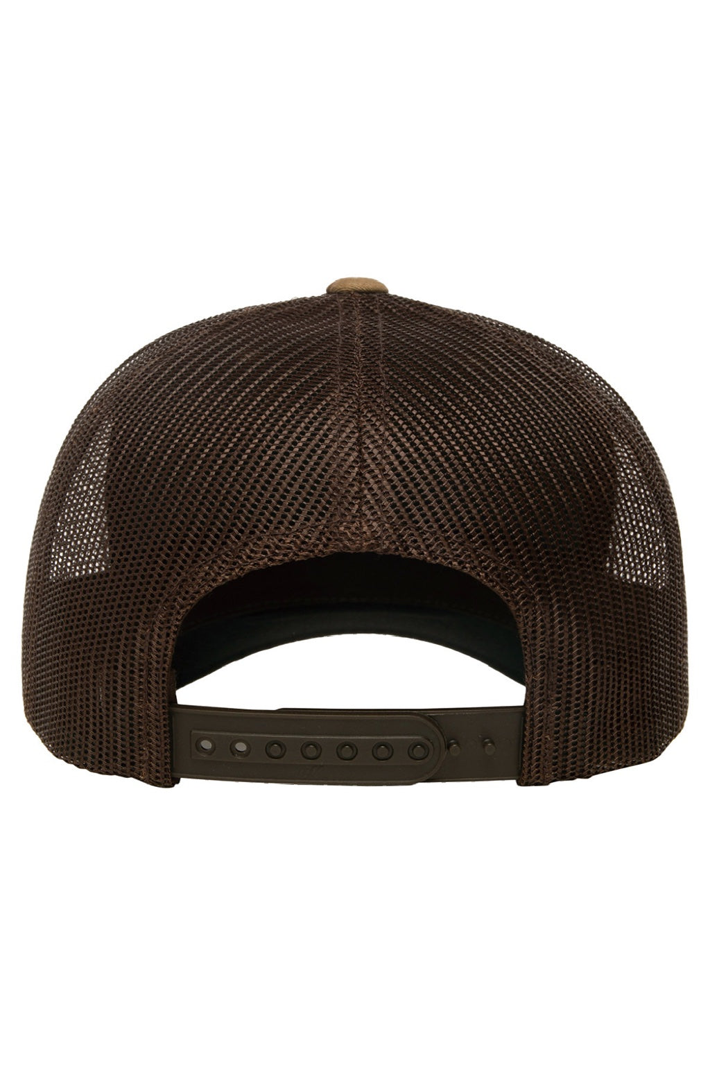 Yupoong Hats 6606MC Mens Classics Retro Snapback Trucker Hat Multicam Arid/Brown Flat Back