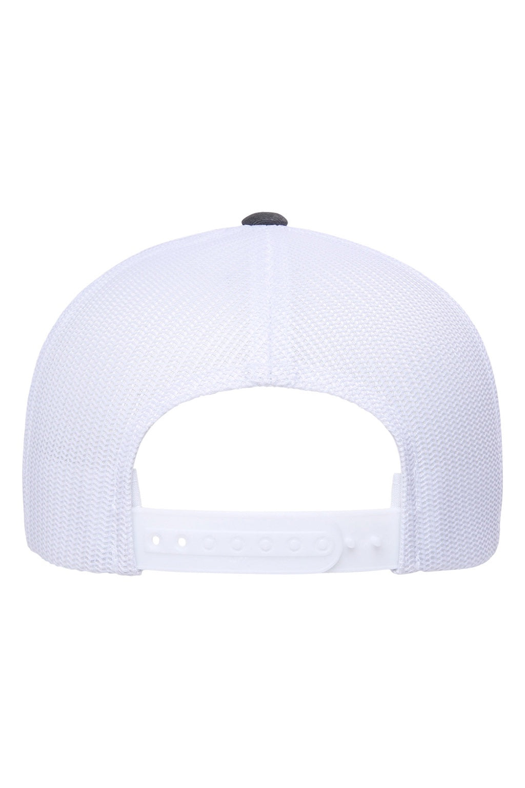 Yupoong Hats 6606R/6606RT Mens Sustainable Retro Snapback Trucker Hat Charcoal Grey/White Flat Back