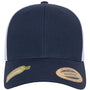 Yupoong Hats Mens Sustainable Retro Snapback Trucker Hat - Navy Blue/White