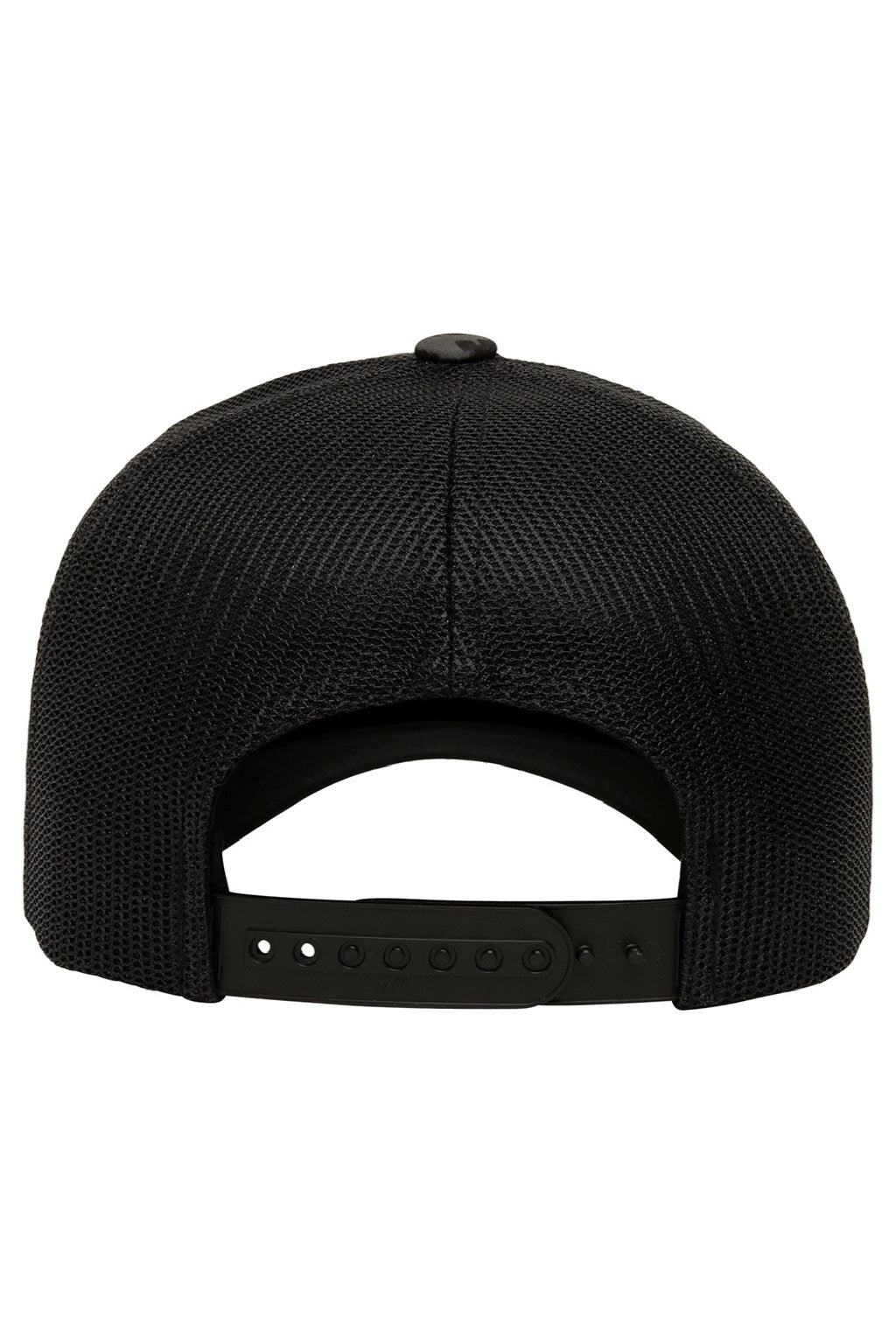 Yupoong Hats 6606VC Mens Veil Retro Snapback Trucker Hat Poseidon Black Flat Back