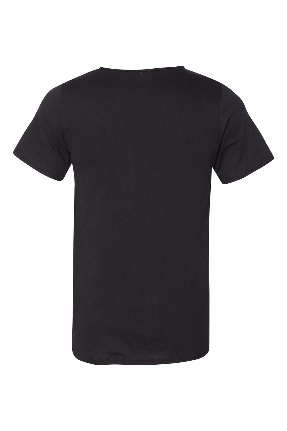 Bella + Canvas B3014/3014 Mens Jersey Short Sleeve Crewneck T-Shirt Black Flat Back