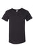 Bella + Canvas B3014/3014 Mens Jersey Short Sleeve Crewneck T-Shirt Black Flat Front