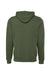Bella + Canvas BC3719/3719 Mens Sponge Fleece Hooded Sweatshirt Hoodie Military Green Flat Back
