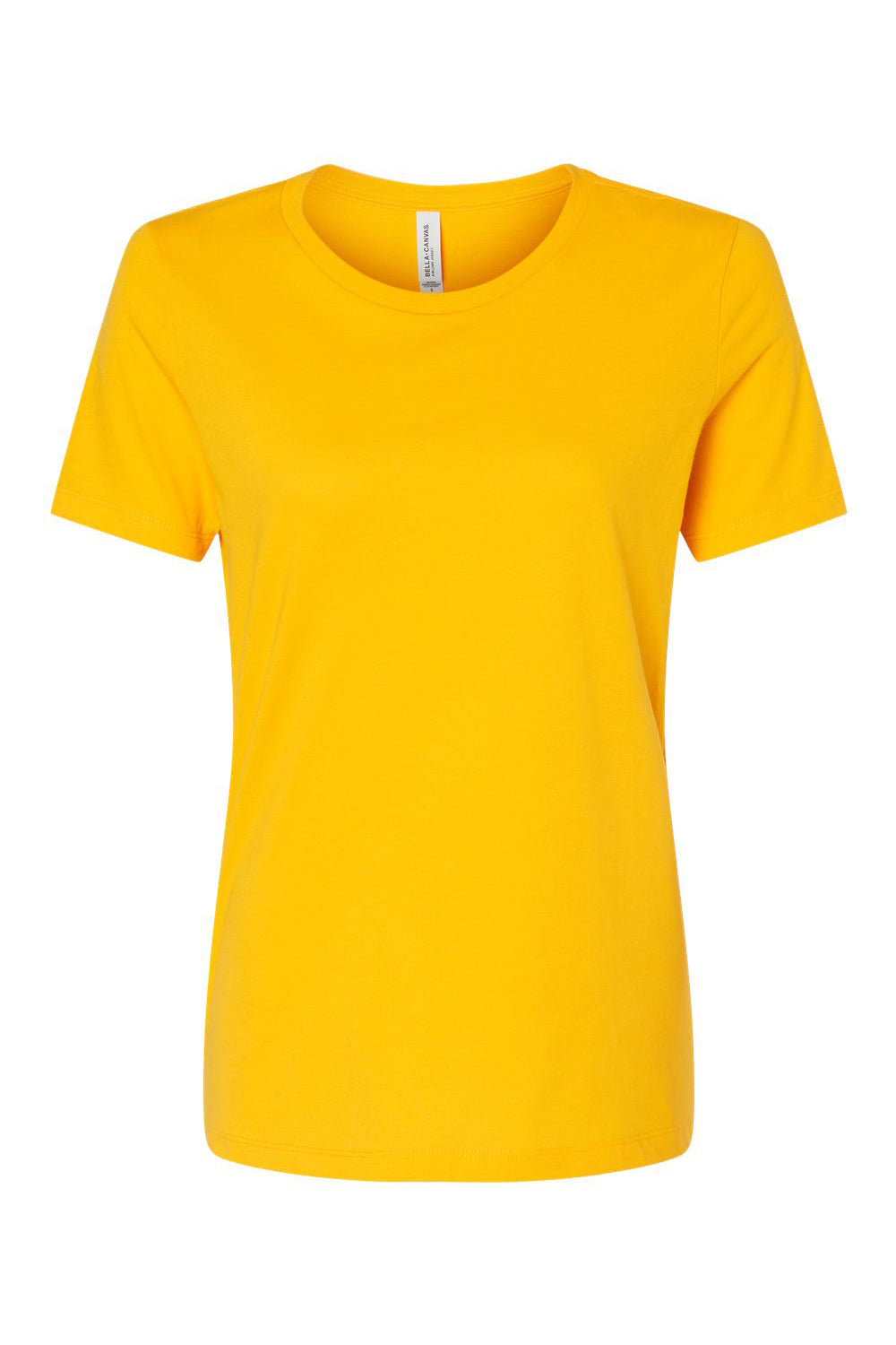Bella + Canvas BC6400/B6400/6400 Womens Relaxed Jersey Short Sleeve Crewneck T-Shirt Gold Flat Front