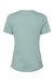 Bella + Canvas BC6400/6400 Womens Relaxed Jersey Short Sleeve Crewneck T-Shirt Dusty Blue Flat Back