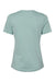 Bella + Canvas BC6400/B6400/6400 Womens Relaxed Jersey Short Sleeve Crewneck T-Shirt Dusty Blue Flat Back