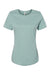 Bella + Canvas BC6400/6400 Womens Relaxed Jersey Short Sleeve Crewneck T-Shirt Dusty Blue Flat Front