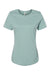 Bella + Canvas BC6400/B6400/6400 Womens Relaxed Jersey Short Sleeve Crewneck T-Shirt Dusty Blue Flat Front