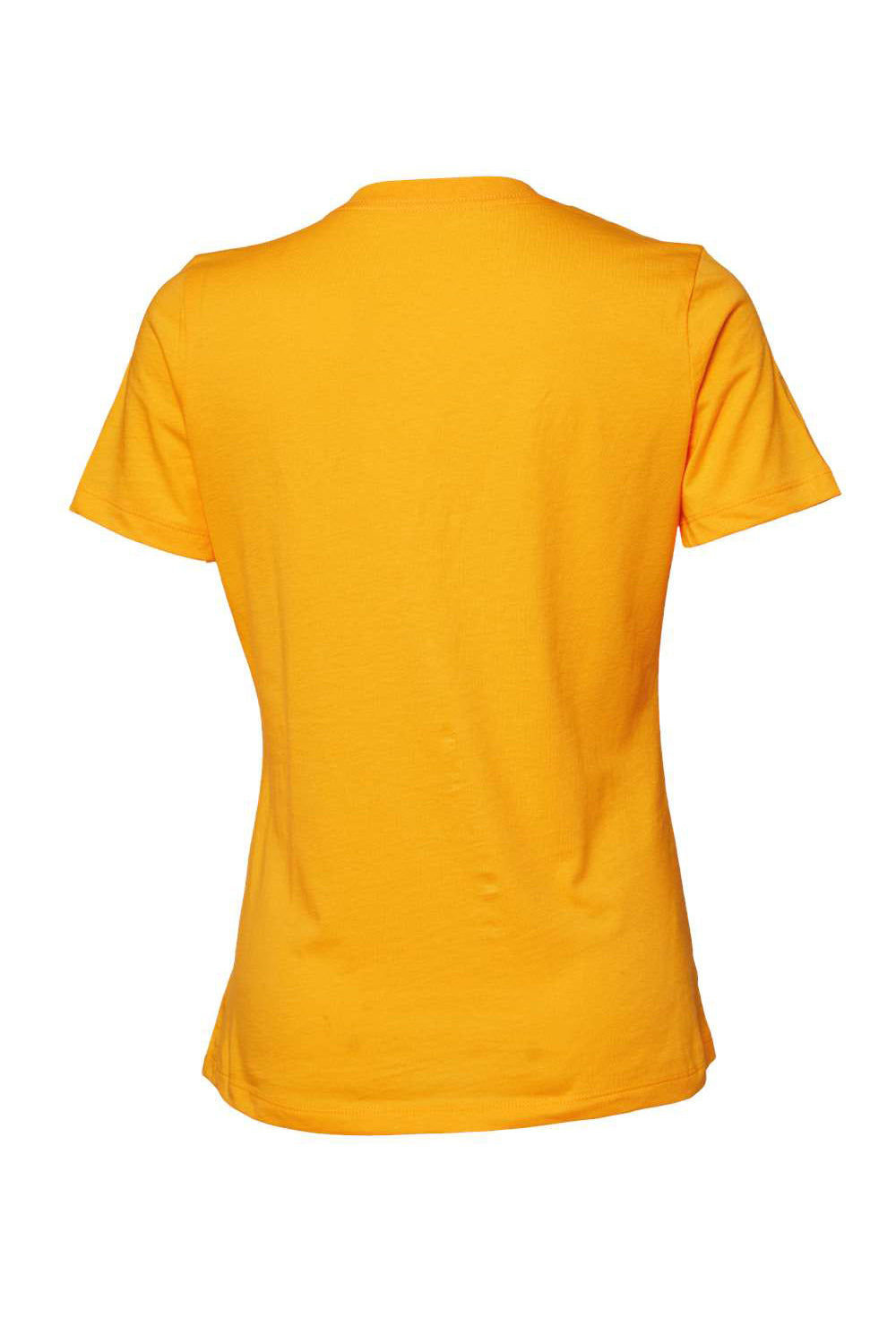Bella + Canvas BC6400/B6400/6400 Womens Relaxed Jersey Short Sleeve Crewneck T-Shirt Mustard Yellow Flat Back
