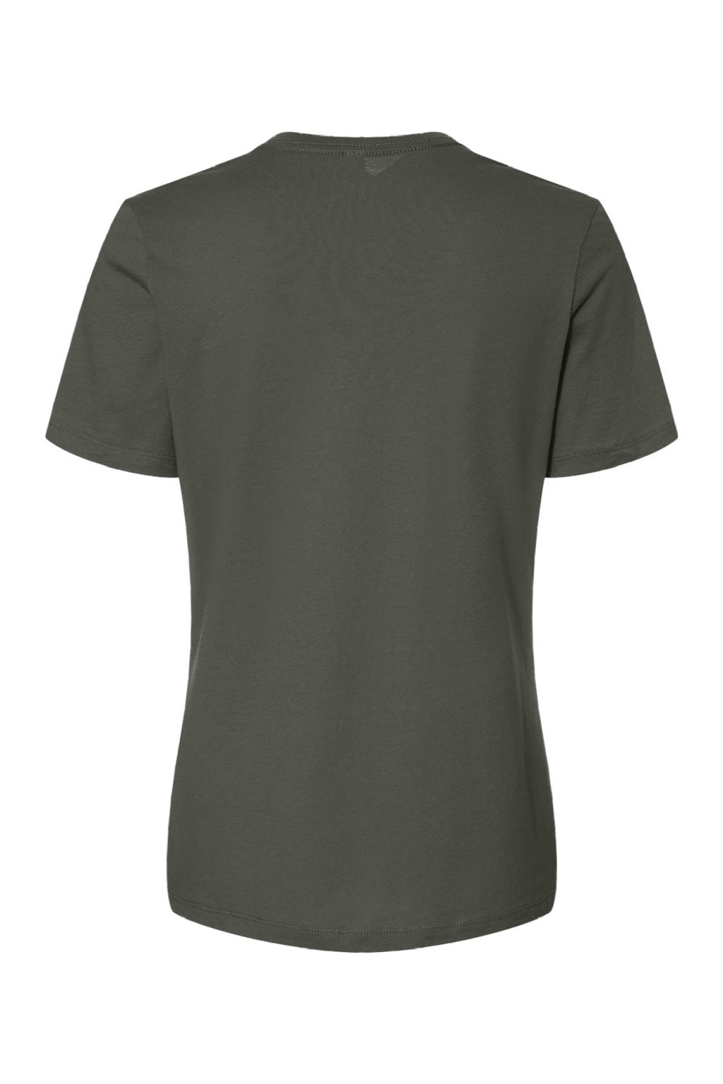 Bella + Canvas BC6400/6400 Womens Relaxed Jersey Short Sleeve Crewneck T-Shirt Military Green Flat Back