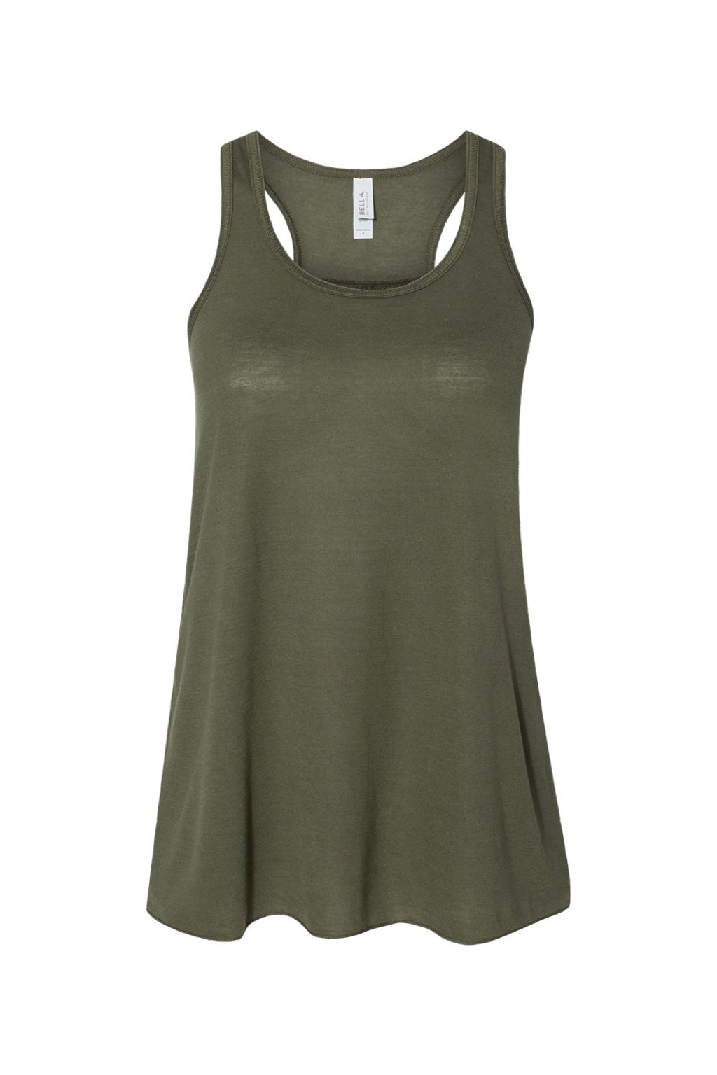 Bella + Canvas BC8800/8800 Womens Flowy Tank Top Military Green Flat Front