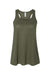 Bella + Canvas BC8800/8800 Womens Flowy Tank Top Military Green Flat Front