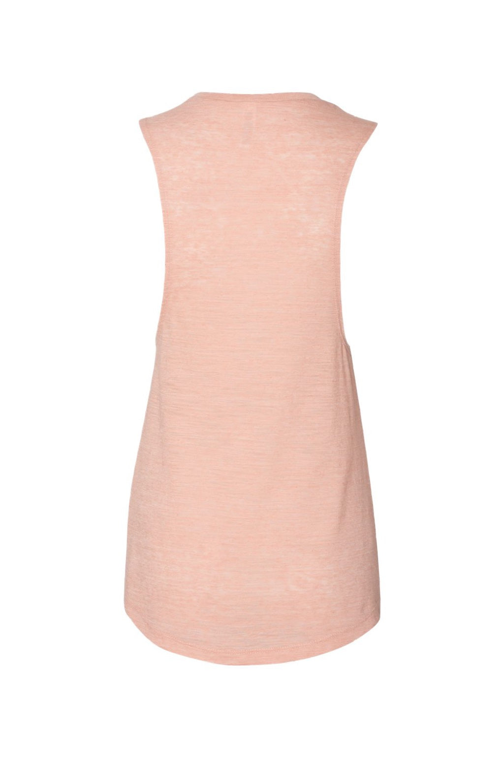 Bella + Canvas BC8803/8803 Womens Flowy Muscle Tank Top Peach Slub Flat Back