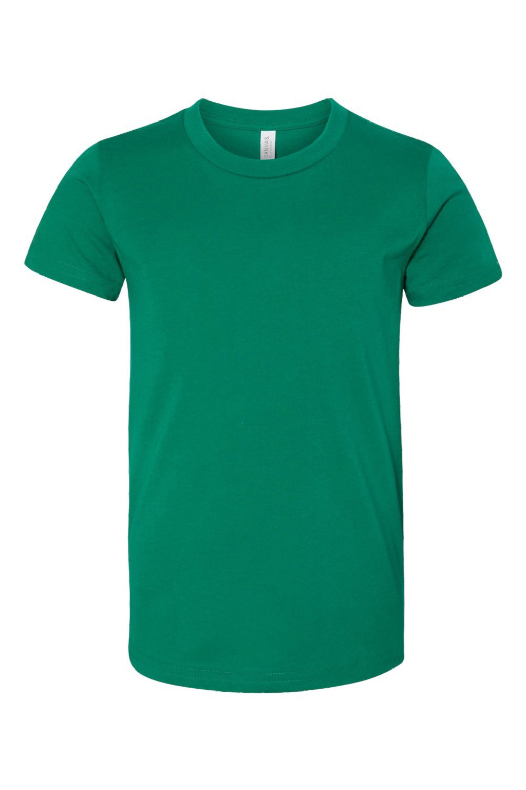 Bella + Canvas BC3001Y/3001Y Youth Jersey Short Sleeve Crewneck T-Shirt Kelly Green Flat Front