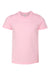 Bella + Canvas 3001Y Youth Jersey Short Sleeve Crewneck T-Shirt Pink Flat Front