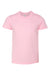 Bella + Canvas BC3001Y/3001Y Youth Jersey Short Sleeve Crewneck T-Shirt Pink Flat Front