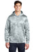 Sport-Tek ST240 Mens Sport-Wick CamoHex Moisture Wicking Fleece Hooded Sweatshirt Hoodie w/ Pouch Pocket White Model Front