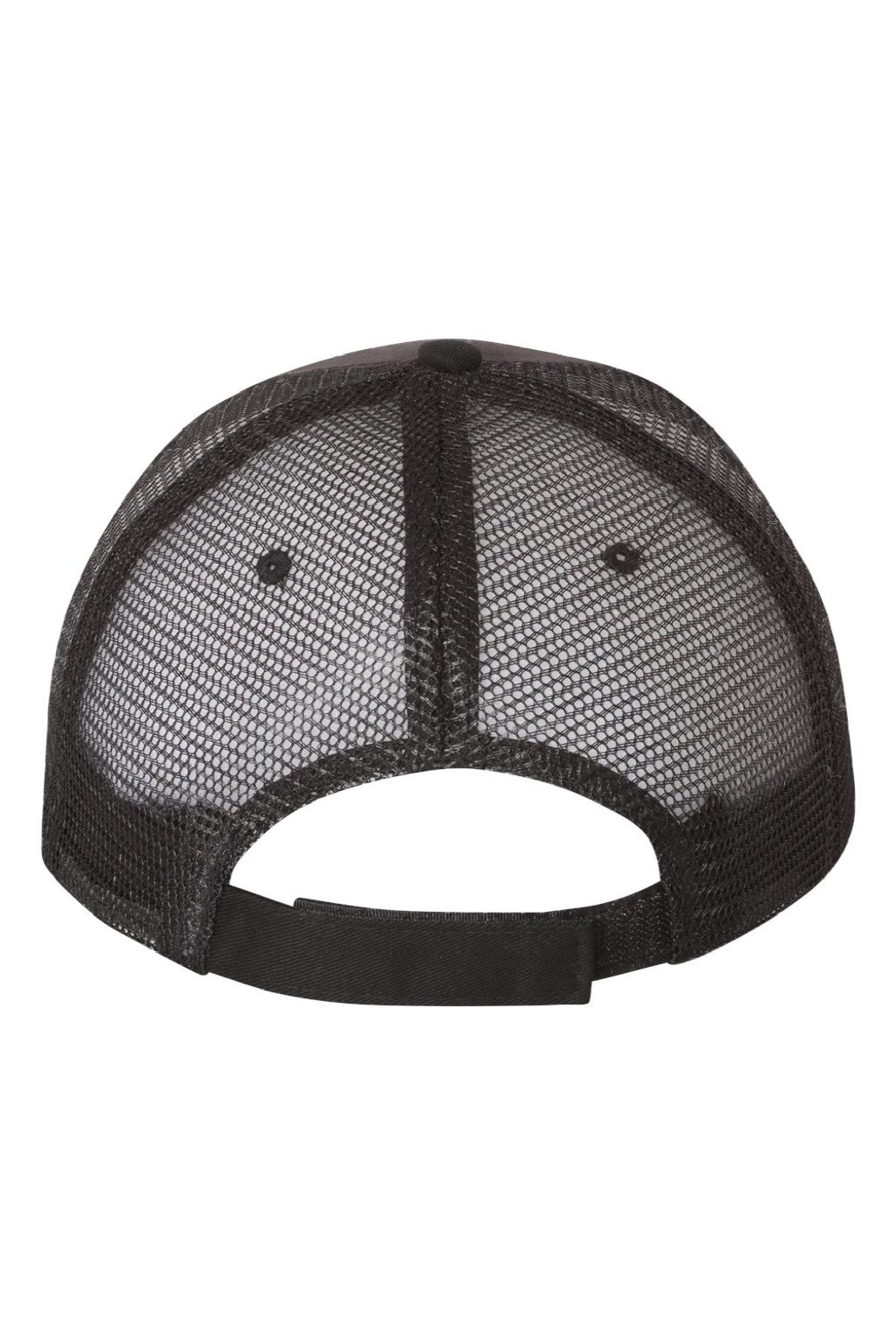 Valucap Hats S102 Mens Sandwich Bill Adjustable Trucker Hat Charcoal Grey/Black Flat Back