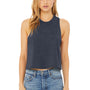 Bella + Canvas Womens Cropped Tank Top - Heather Navy Blue