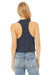 Bella + Canvas BC6682/6682 Womens Cropped Tank Top Heather Navy Blue Model Back