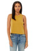 Bella + Canvas BC6682/6682 Womens Cropped Tank Top Heather Mustard Yellow Model Front
