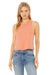Bella + Canvas BC6682/6682 Womens Cropped Tank Top Heather Sunset Orange Model Front