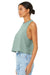 Bella + Canvas BC6682/6682 Womens Cropped Tank Top Heather Dusty Blue Model 3Q