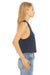 Bella + Canvas BC6682/6682 Womens Cropped Tank Top Heather Navy Blue Model Side