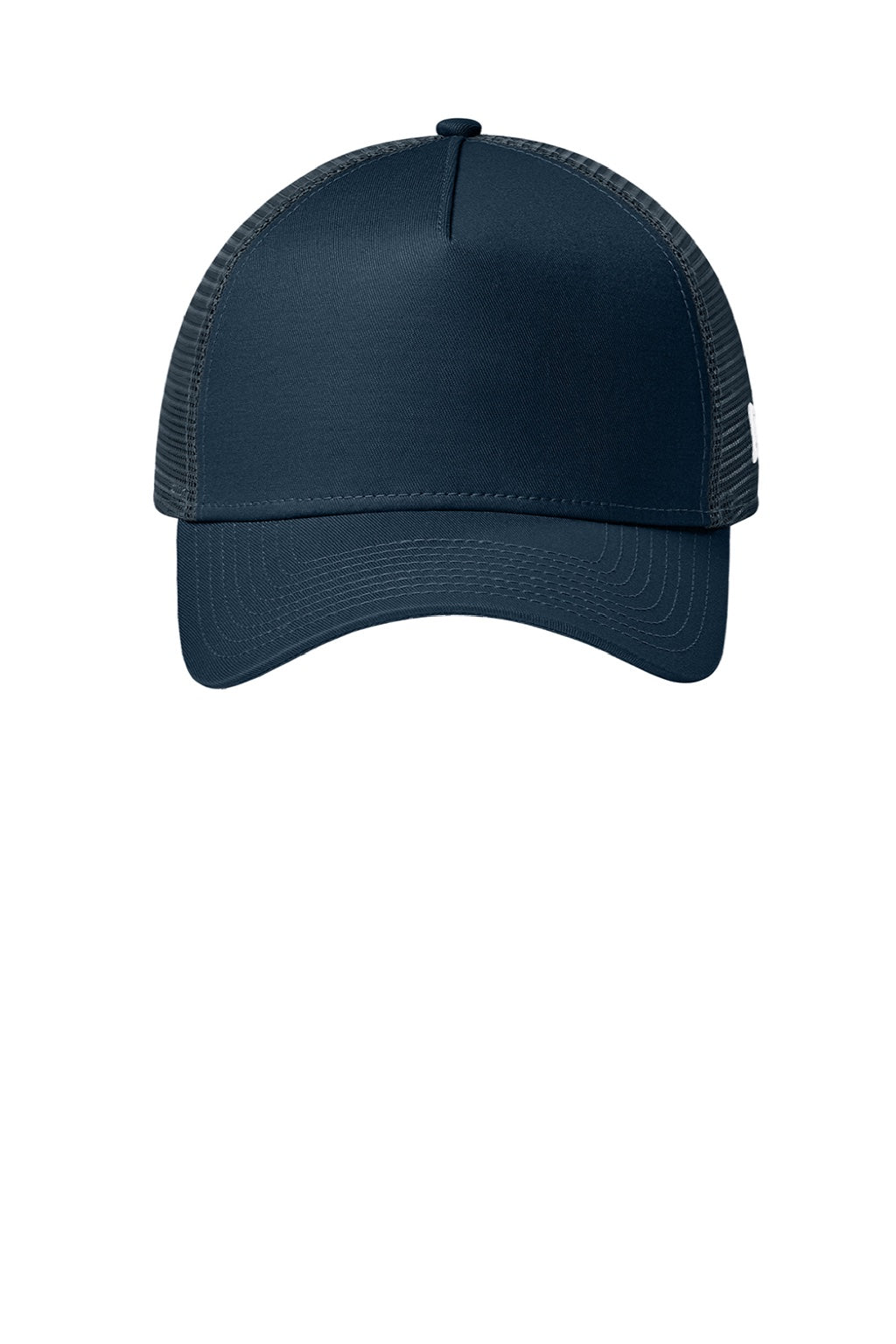 New Era Hats NE205 Mens Adjustable Trucker Hat Flag Deep Navy Blue Flat Front