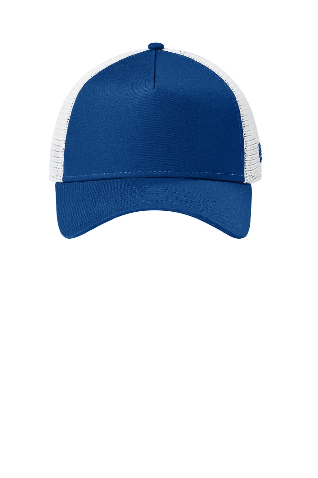 New Era Hats NE205 Mens Adjustable Trucker Hat Flag Royal Blue/White Flat Front