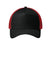 New Era Hats NE205 Mens Adjustable Trucker Hat Flag Black/Scarlet Red Flat Front